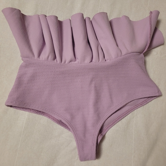 Rare Montce Lilac Scrunch Ruffle Hot Shorts size Large (M/L) - Picture 6 of 7